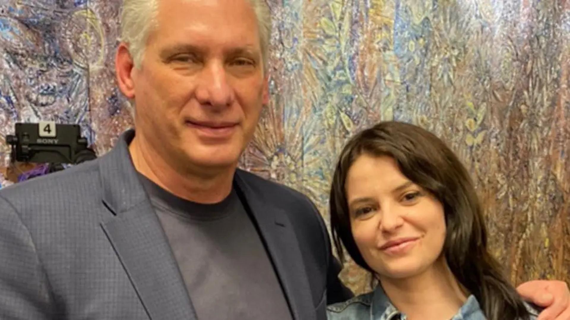 Miguel Díaz-Canel y Ana Hurtado